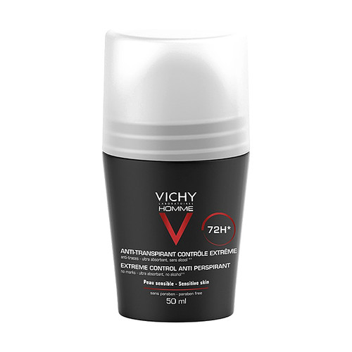 Vichy Homme Antiperspirant roll-on protiv znojenja do 72h, 50 ml