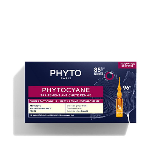 PHYTO PHYTOCYANE AMPULE za reaktivno ispadanje kose za ŽENE 12X5ml