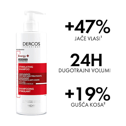 VICHY DERCOS ŠAMPON PROTIV ISPADANJA 400ml NOVO stimulirajući šampon protiv opadanja kose