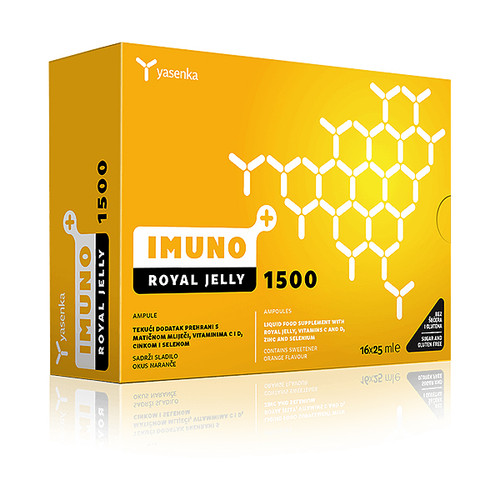Yasenka Imuno Royal Jelly 1500 ampule za jačanje imuniteta i energiju, 16x25 ml