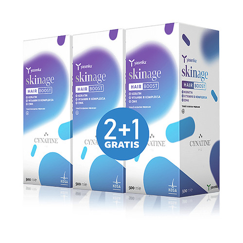 Yasenka Skinage Hair Boost tekući dodatak protiv ispadanja kose, 500 ml 2 + 1 GRATIS