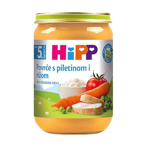 HIPP kašica povrće s rižom i piletinom 190g 6250
