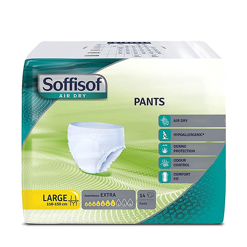 SOFFISOF AIR DRY  EXTRA pelene gaćice za odrasle, 14 kom