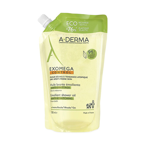 A-Derma Exomega Control Emolijentno ulje za tuširanje i kupanje REFILL, 500 ml