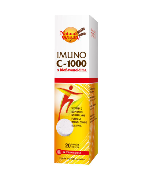 NATURAL WEALTH IMUNO C-1000 ŠUMEĆE TABLETE A20 