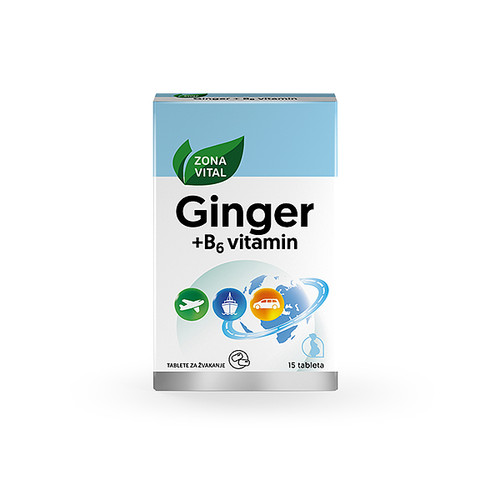 ZONA VITAL GINGER+ VIT B6 TABLETE ZA ŽVAKANJE A15