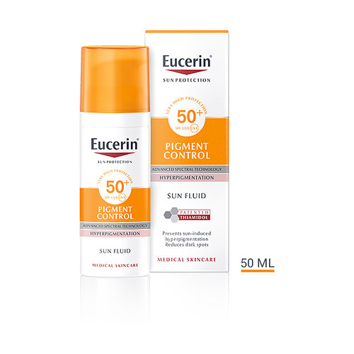 Eucerin Sun Pigment Control fluid za zaštitu lica od hiperpigmentacija SPF 50+, 50 ml