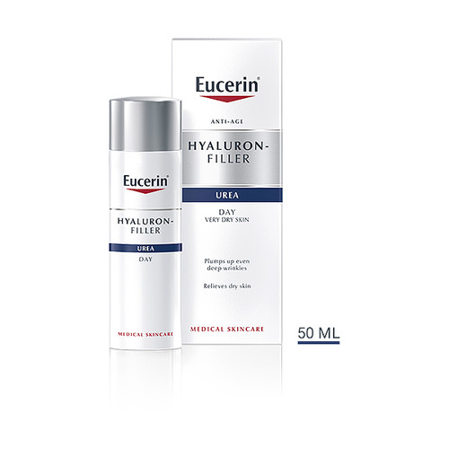 Eucerin Hyaluron-Filler + UREA dnevna krema za suhu kožu, 50 ml