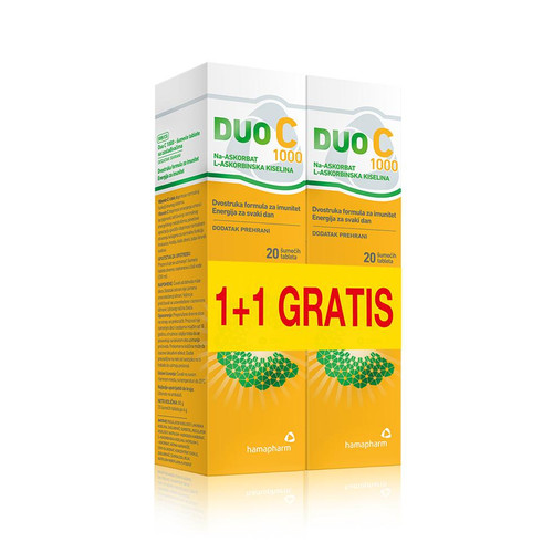 HAMAPHARM DUO C šumeće tablete A20  1+1 POKLON 