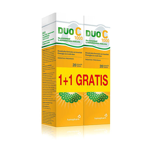 HAMAPHARM DUO C šumeće tablete A20  1+1 POKLON