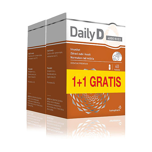 HAMAPHARM DAILY D 4000 IU CAPS A60  1+1