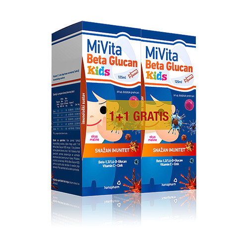 HAMAPHARM MIVITA BETA GLUCAN KIDS 125ml 1+1