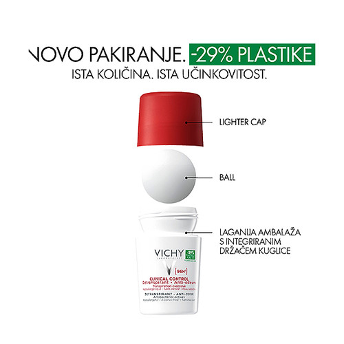 VICHY DEO ROLL-ON CLIN CONTROL 96H 50ML