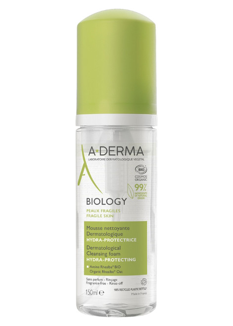 A-Derma Biology Dermatološka pjena za nježno čišćenje lica, 150 ml