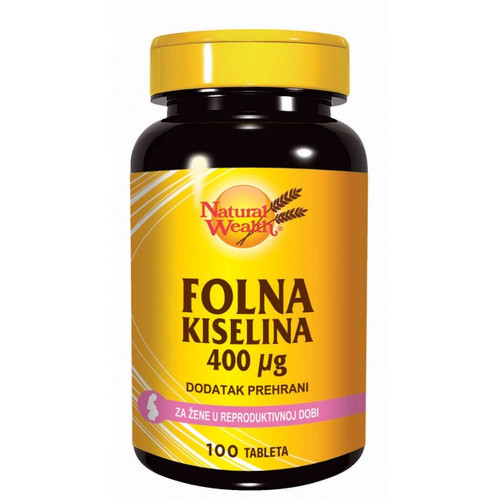 NATURAL WEALTH FOLNA KISELINA TABLETE A100 