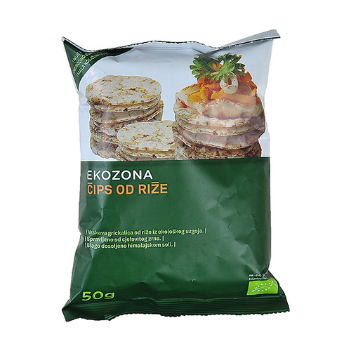 BIO ČIPS OD RIŽE (MINI KREKER) SLANI 50g EKOZONA