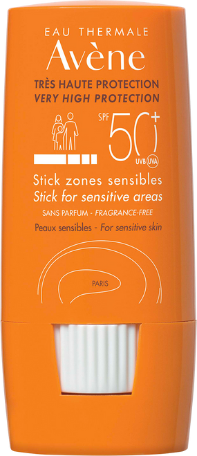 Avène Sun Stik za osjetljiva područja SPF50+ za cijelu obitelj, 8 g  Avène Sun Stik za osjetljiva područja SPF50+ za cijelu obitelj, 8 g