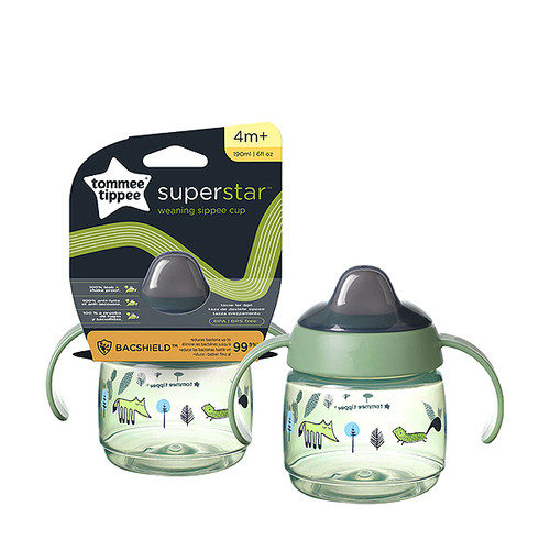 TOMMEE TIPPEE® superstar™ "WEANING SIPPEE" šalica s usnikom i poklopcem, 190 ml, 4MJ+