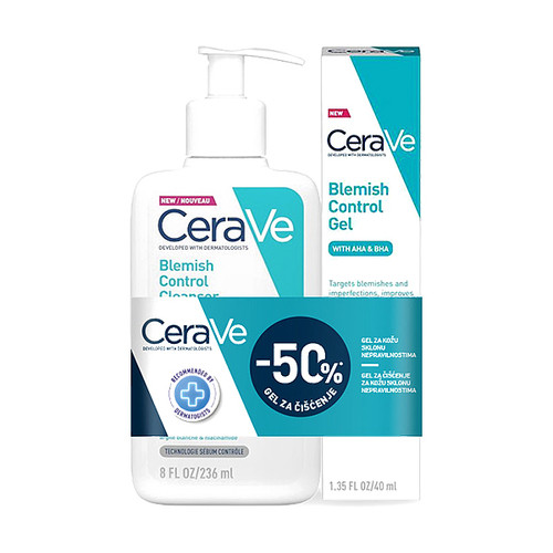 CeraVe Gel za kožu sklonu nepravilnostima, 40 ml + 50% POPUST na CeraVe Gel za čišćenje za kožu sklonu nepravilnostima, 236 ml