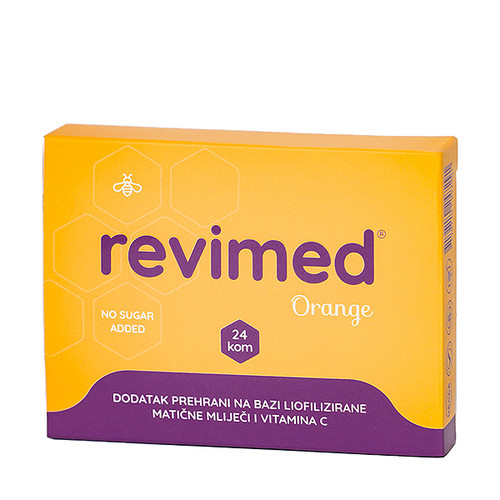REVIMED ORANGE PASTILE A24 na osnovi liofilizirane matične mliječi i vitamina C