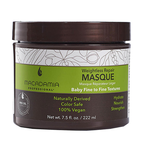 Macadamia V Weightless Repair veganska maska za obnovu i hidrataciju kose, 222 ml