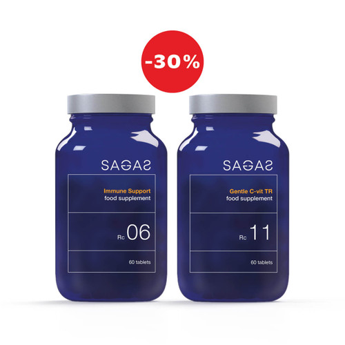 Sagas Imuno Duo paket kombinacija Immune support i Gentle vitamin C s produženim oslobađanjem