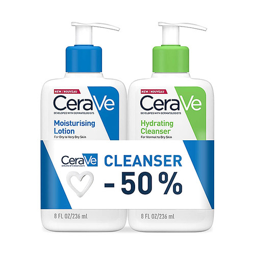 CeraVe Hidratantni losion 236 ml + Emulzija za čišćenje 236 ml
