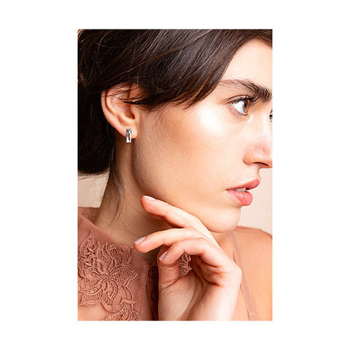 Farma Bijoux Hipoalergene naušnice CRYSTAL BAGUETTE 12x4 mm