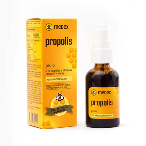 Medex Propolis 7% Oralni alkoholni sprej 30 ml