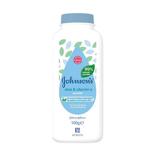 Johnson BABY Puder ALOE VERA + VITAMIN E 100 g