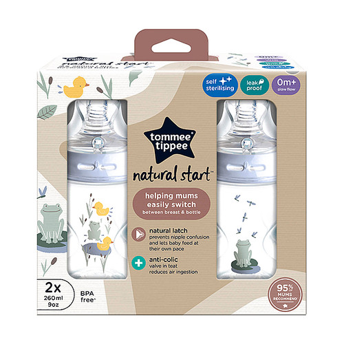 Tommee Tippee Dekorirane bočice protiv kolika za novorođenčad, 260 ml, 2 komada