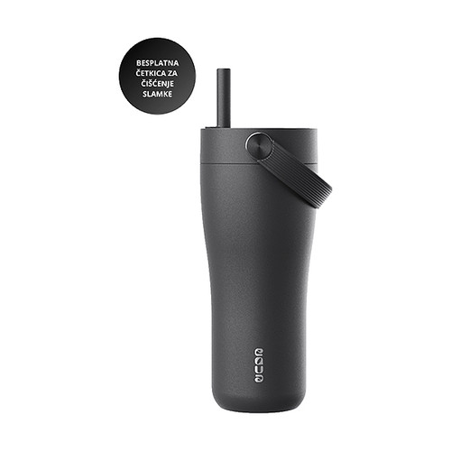 EQUA Carry Cup Termo šalica od nehrđajućeg čelika za čaj/kavu 600 ml, crna