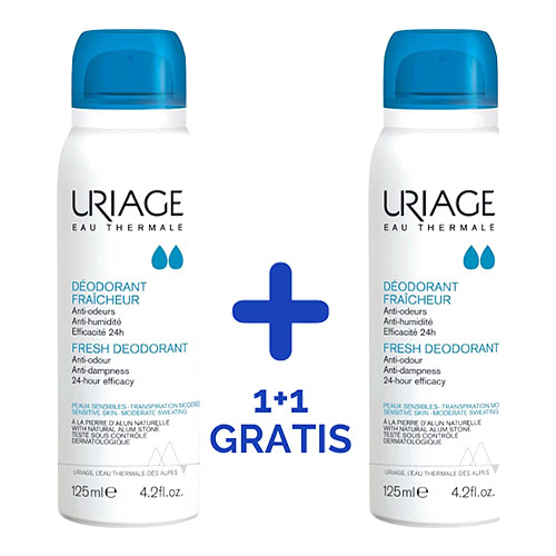 Uriage Deo sprej 125 ml 1+1 GRATIS