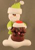 Snowman With Brown Dog