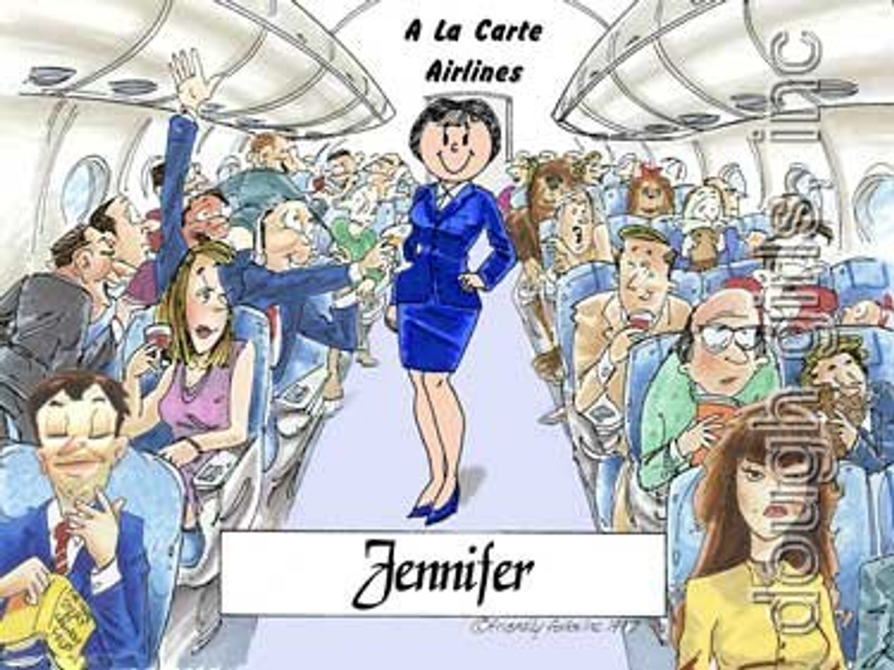 flight attendant cartoon