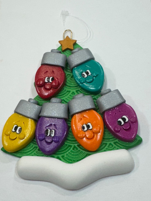 Tree with Lights with Christmas Lights 2 Adults 4 Children Tree with Lights with Christmas Lights 2 Adults 4 Children