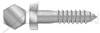 3/4" X 4-1/2" Lag Screws, Hex Head, Steel, Hot Dip Galvanized