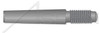 M8 X 50mm DIN 7977 / ISO 8737, Metric, Externally Threaded Tapered Pin, AISI 12L13 Steel