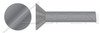 M2.5 X 10mm Flat Countersunk Head Solid Rivets, DIN 661 / ISO 1051, Steel