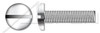 #2-56 X 3/8" Fully Threaded Machine Screws, Binding Undercut Slot Drive, Stainless Steel