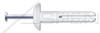 3/16" X 1" Hammer Drive Anchors, Mushroom Head, Nylon Body / Steel Pin