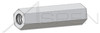 #8-32 X 9/16" Hex Female Standoffs, 1/4" Across Flats, Aluminum