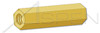 #6-32 X 15/16" Hex Female Standoffs, 1/4" Across Flats, Brass