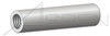 #2-56 X 9/16" Round Female Standoffs, 3/16" Diameter, Aluminum