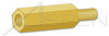 #6-32 X 11/16" Hex Male-Female Standoffs, 1/4" Across Flats, Brass