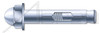 1/4" X 5/8" Sleeve Anchors, Acorn Sleeve, Steel, Zinc Plated