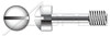 #4-40 X 5/8" Captive Panel Screws, Style 4, Fillister Head, Slotted Drive, Stainless Steel