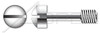 #6-32 X 1/2" Captive Panel Screws, Style 4, Fillister Head, Slotted Drive, Stainless Steel