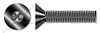 #10-24 X 1/2" Flat Head Socket Cap Screws, UNRC Coarse Thread, Alloy Steel, Black Oxide, Holo-Krome