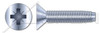 M5-0.8 X 20mm Thread-Rolling Screws for Metals, Flat Head with Pozi Drive, Zinc Plated Steel, DIN 7500 Type M